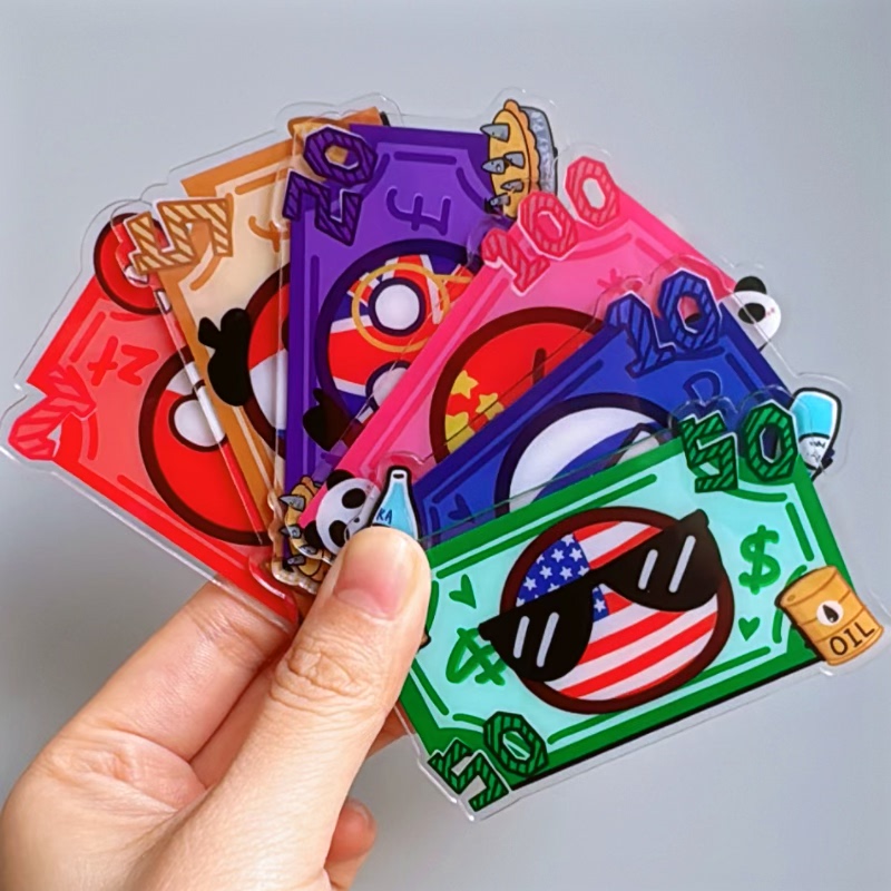 Table Tennis France - 1/4/8CM Countryballs Acrylic Card Doll Russia