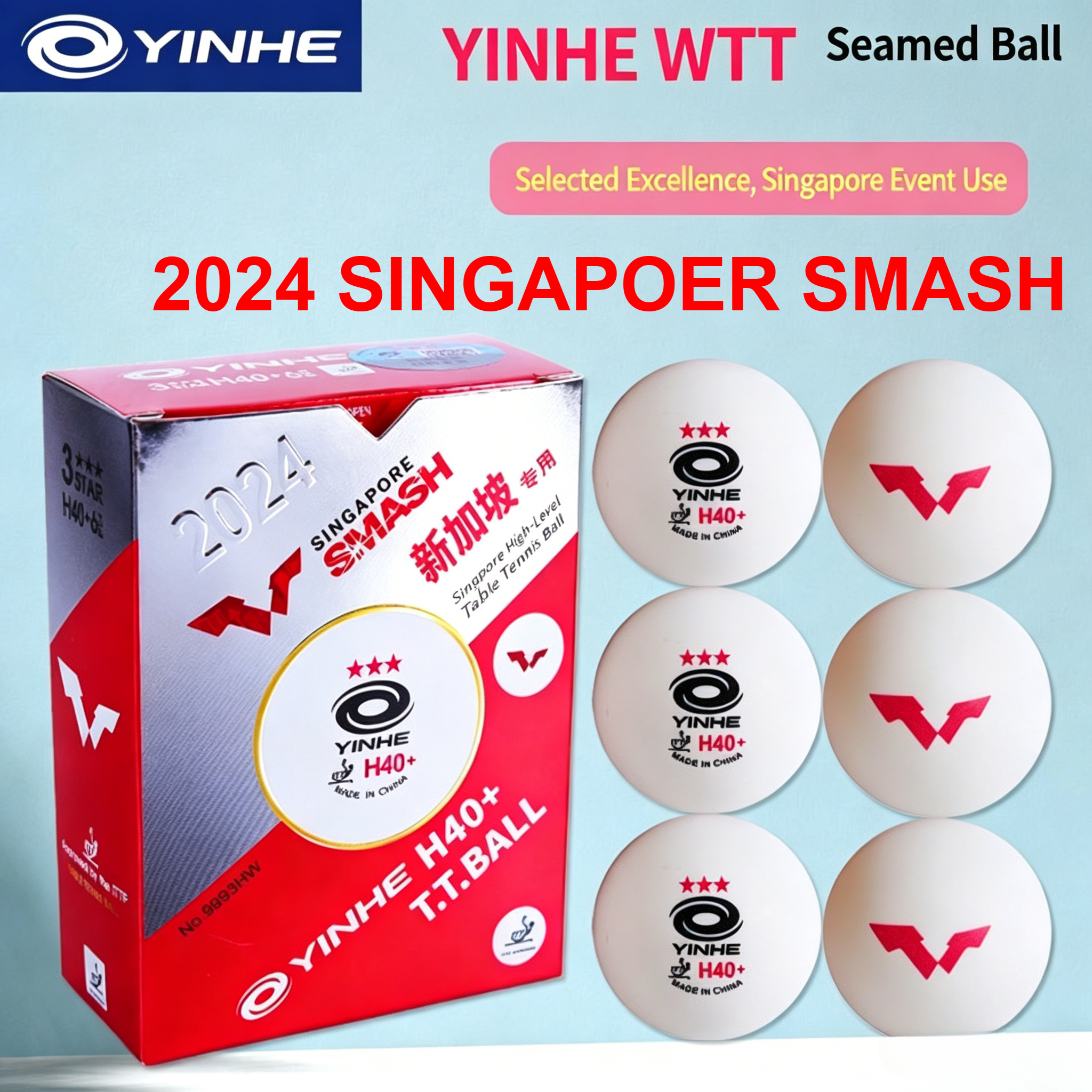Table Tennis Game Pc - YINHE WTT H40+ Seamed Table Tennis