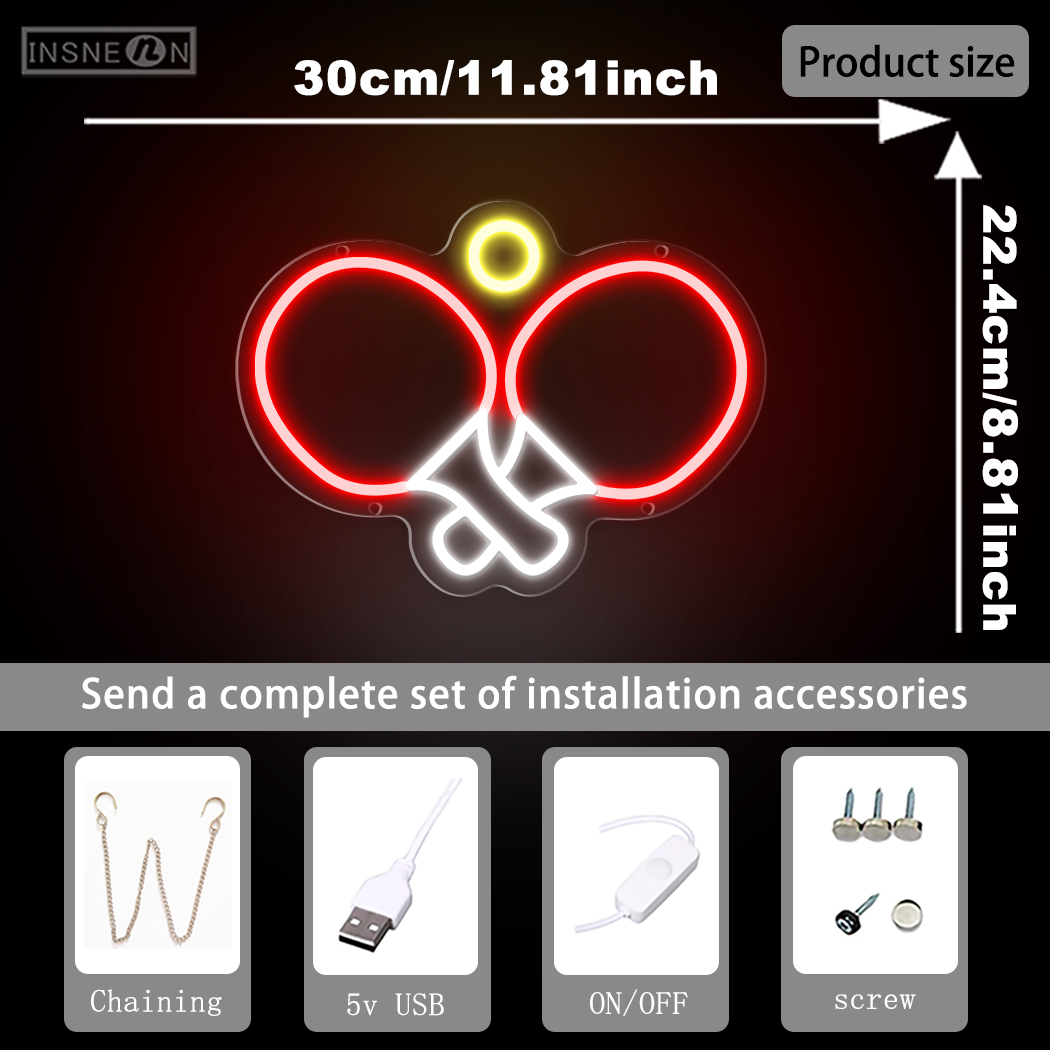 Table Tennis Neon Signs LED Co - Table Tennis Youth のレビューと価格