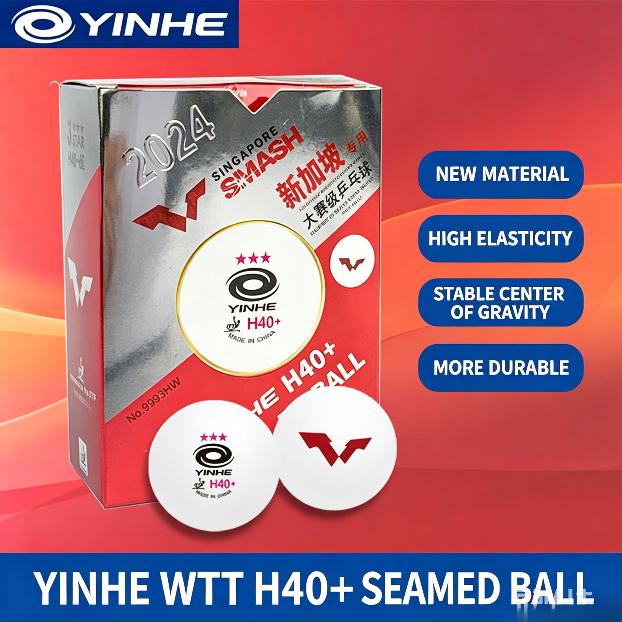 YINHE WTT H40+ Seamed Table Te - Table Tennis Game Pc のレビューと価格