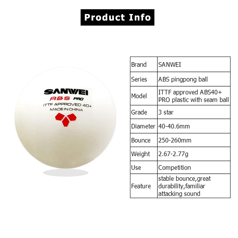 3Stars SANWEI ABS PRO 40+ Tabl - Table Tennis Game Pc のレビューと価格